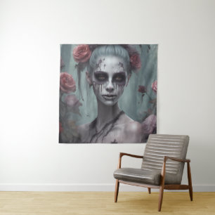 Zombie Girl in the Roses Tapestry