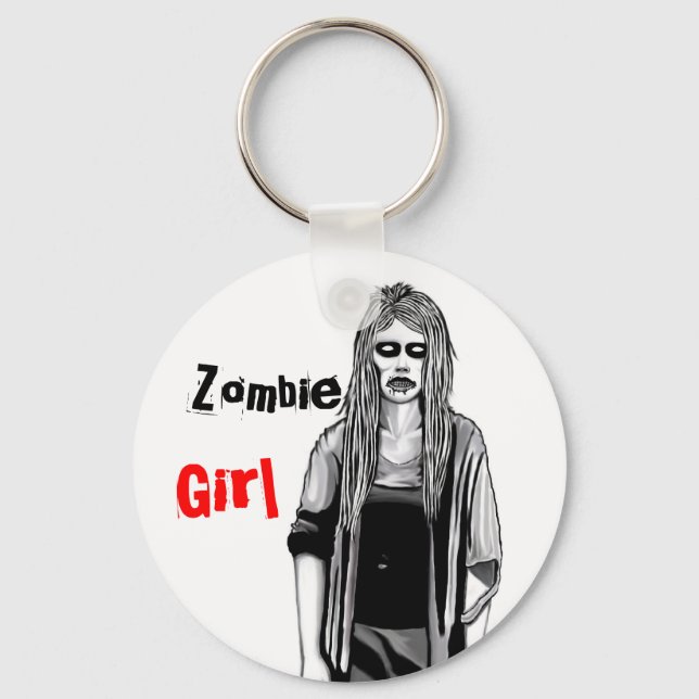 Zombie Girl Keychain (Front)