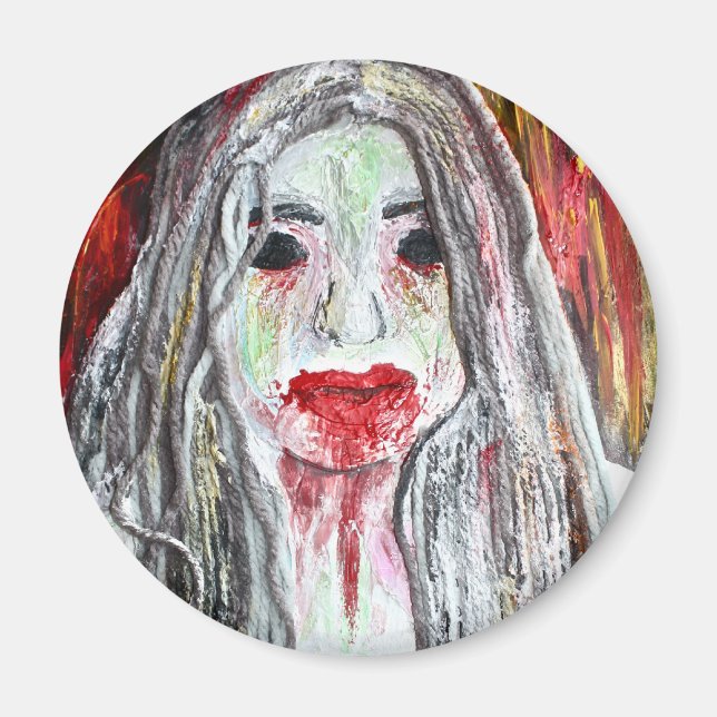 Zombie Girl Magnet (Front)