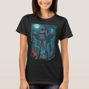Zombie Girl Offers Halloween Treat or Brains T-Shirt
