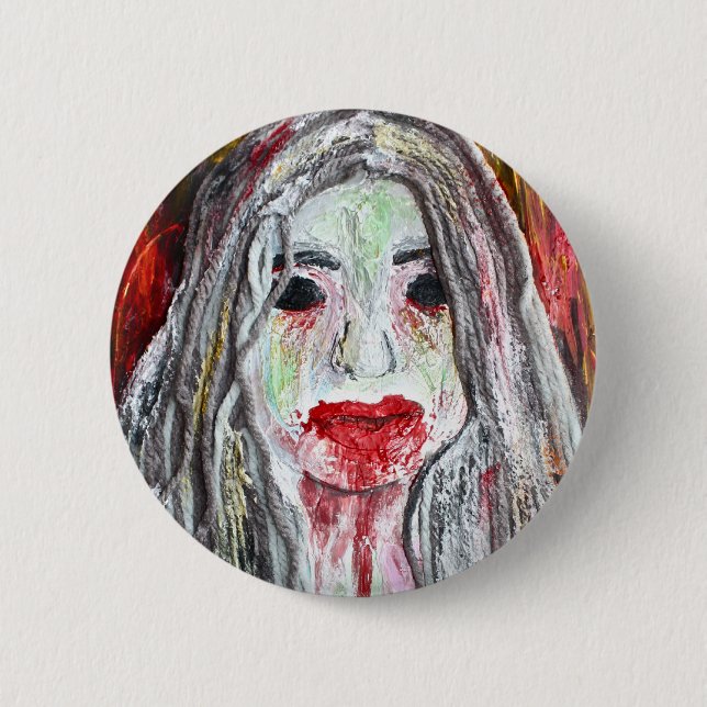 Zombie Girl Pin Button (Front)