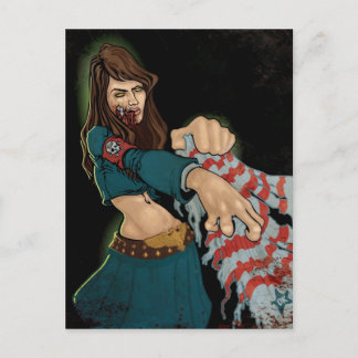 Zombie girl postcard