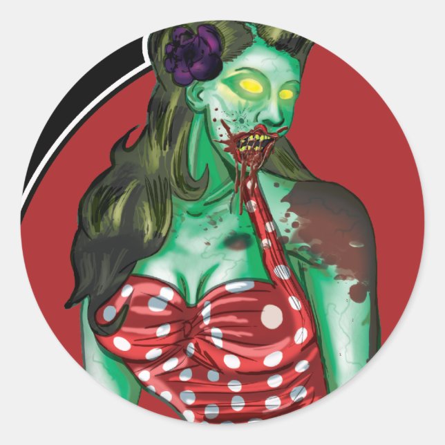 Zombie Girl Sticker (Front)