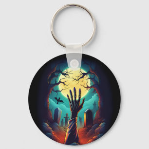 Zombie Grave Horror Keychain