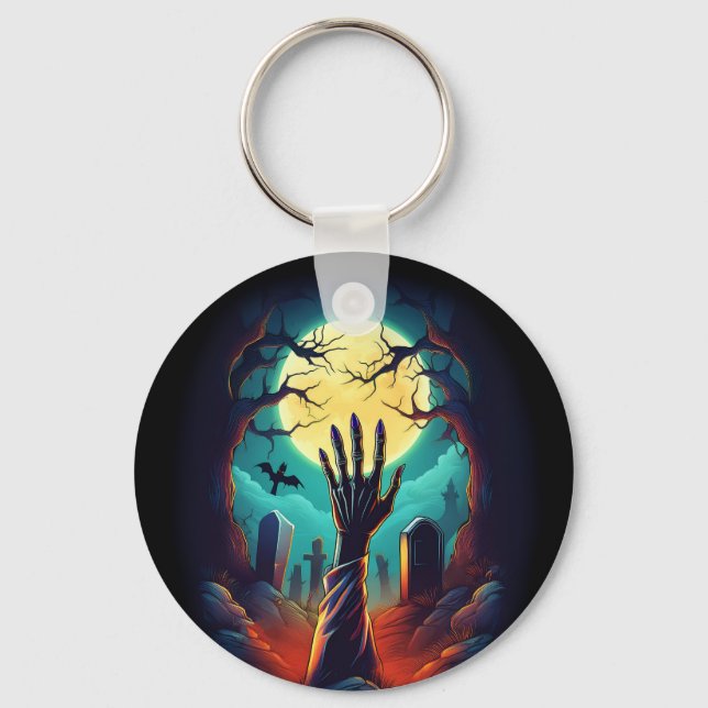 Zombie Grave Horror Keychain (Front)