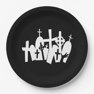 Zombie Graveyard Paper Plate