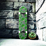 Zombie green slime doughnuts skateboard<br><div class="desc">Zombie doughnuts topped with green slime and spider sprinkles</div>