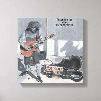 Zombie Guitare Musicien Imaginaire toile d'art Imp