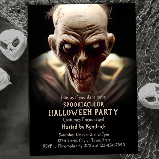 Zombie Halloween Costume Party Invitation (Creator Uploaded)