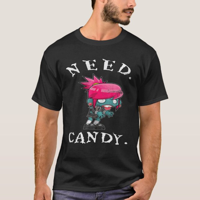 Zombie Halloween Dead Pumpkin Ghost T-Shirt (Front)