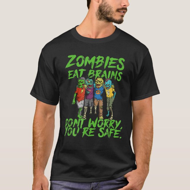 Zombie Halloween Dead Pumpkin Ghost T-Shirt (Front)
