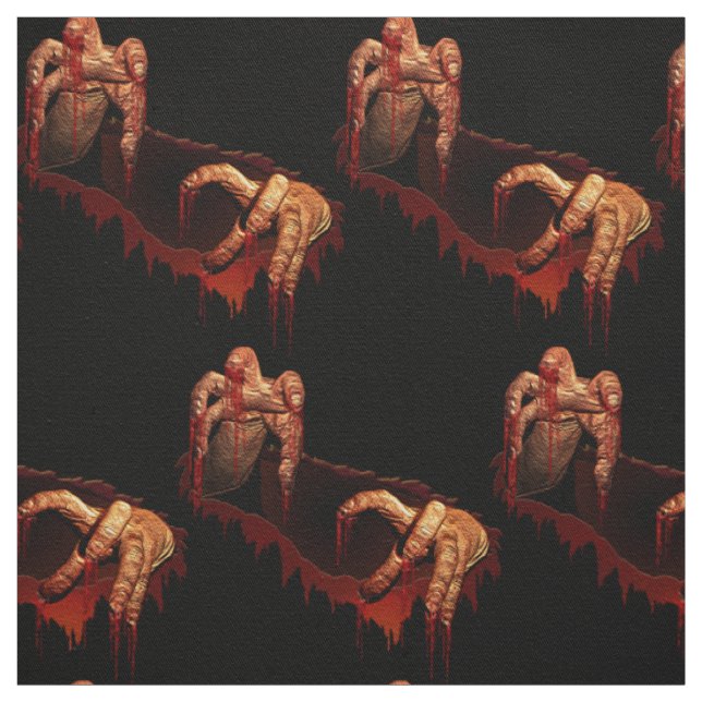 Zombie Halloween Fabric Custom Halloween Fabrics (Swatch)