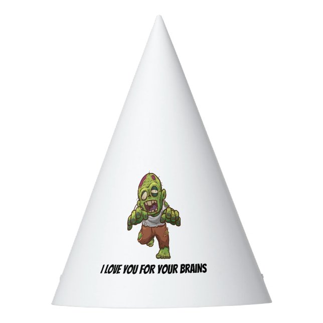 Zombie Halloween Graphic Party Hat (Front)