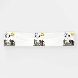 Zombie Halloween Land 2.5x12 Vinyl Banner