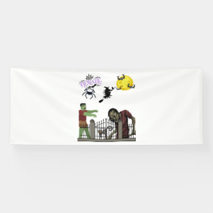 Zombie Halloween Land 4x10 Vinyl Banner