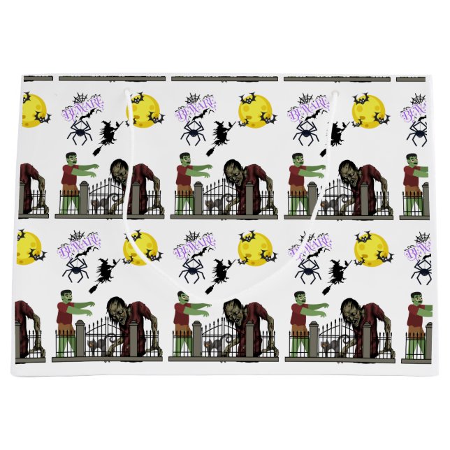 Zombie Halloween Land Grand sac cadeau (Devant)