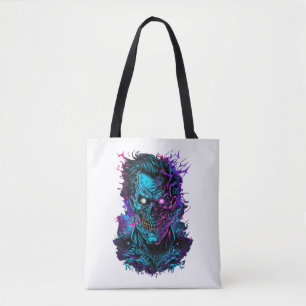zombie halloween tote bag