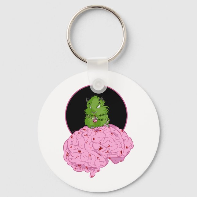 Zombie Hamster Keychain (Front)