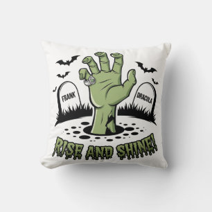 Zombie Hand Rising Halloween Design Fun and Spooky Throw Pillow