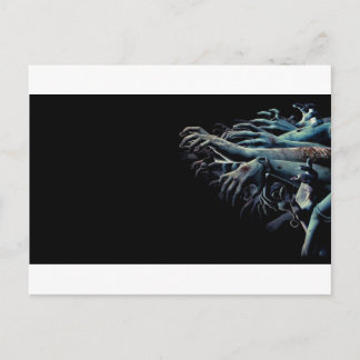 Zombie hands postcard