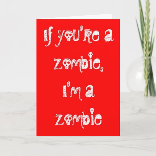 Zombie Happy Anniversary Card (Front)