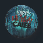 Zombie Happy Birthday Party Paper Plate<br><div class="desc">Zombie Happy Birthday Party Plates. Customize with any text. Matching items are available.</div>