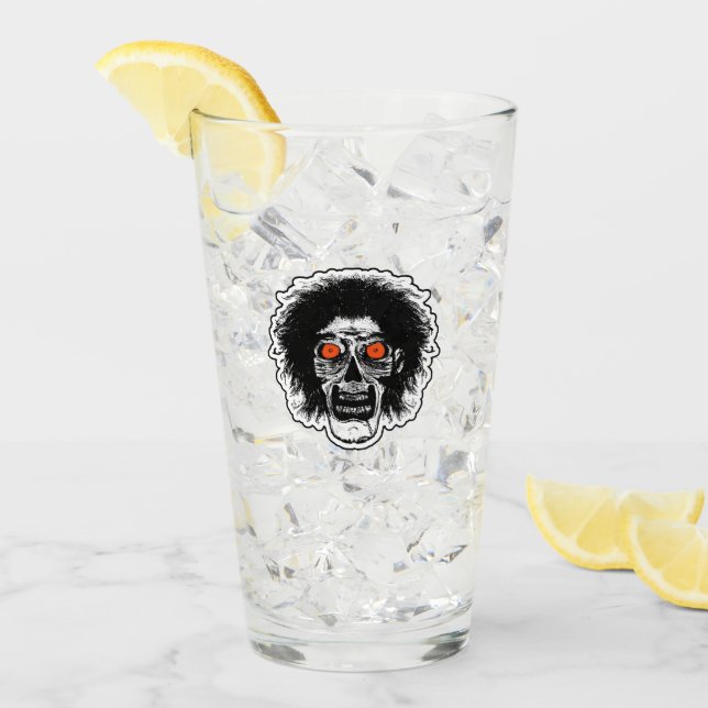 ZOMBIE HEAD Orange Eyes Glass (Front Ice)