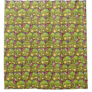 Zombie Head Seamless Pattern