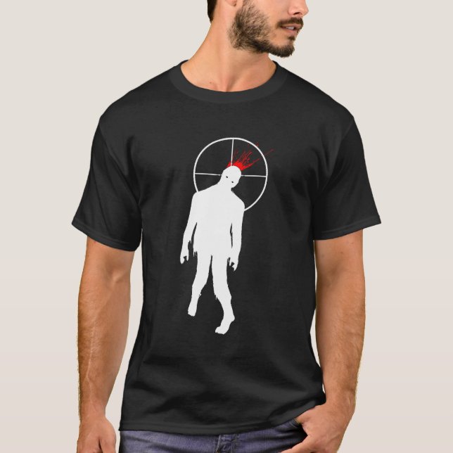 zombie Head Shot! - black T-Shirt (Front)