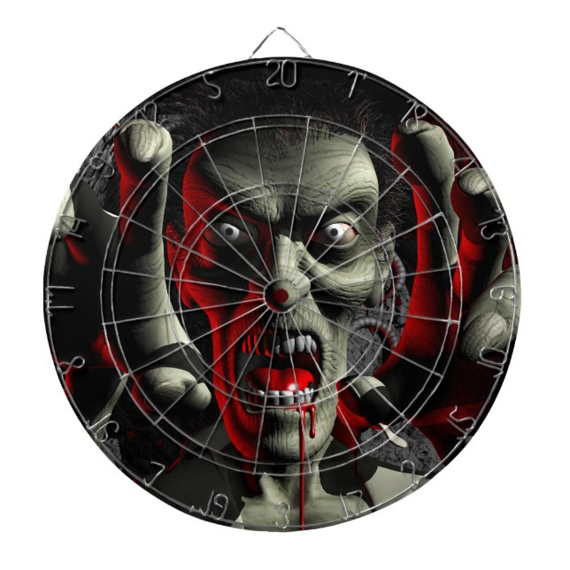 Zombie Head-Shot Dart Board (Front)