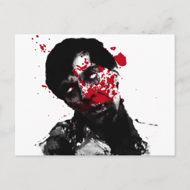 Zombie Head Shot Products Postcard (Front)