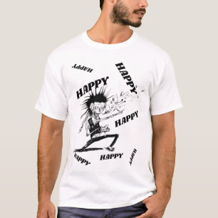 ZOMBIE HEUREUX, T-SHIRT BLANC HOMME