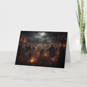 Zombie Horde Halloween Greeting Card
