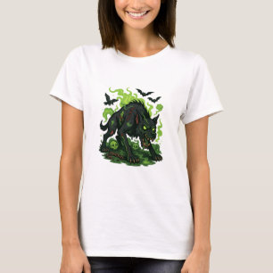 Zombie Hound of the Baskervilles – Cartoon Horror T-Shirt