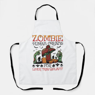 Zombie Human Organs Liver Transplant Halloween Gra Apron