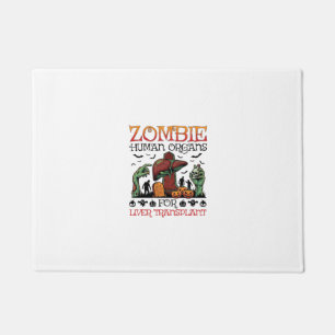 Zombie Human Organs Liver Transplant Halloween Gra Doormat