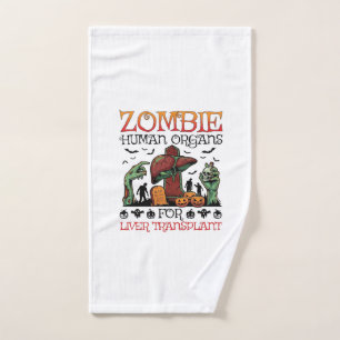 Zombie Human Organs Liver Transplant Halloween Gra Hand Towel