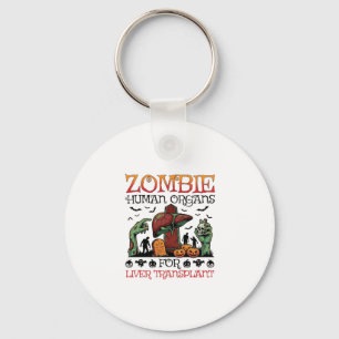 Zombie Human Organs Liver Transplant Halloween Gra Keychain