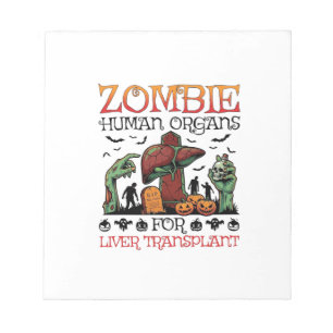 Zombie Human Organs Liver Transplant Halloween Gra Notepad