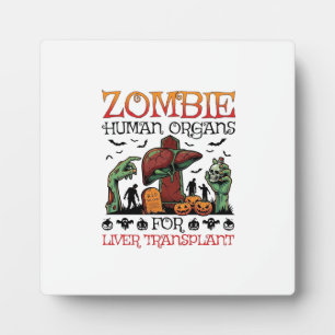 Zombie Human Organs Liver Transplant Halloween Gra Plaque