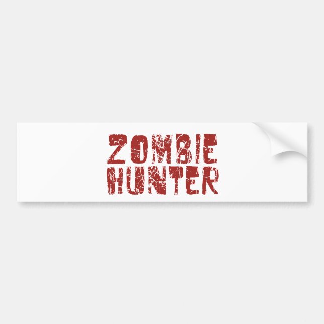 zombie hunter bumper sticker (Front)