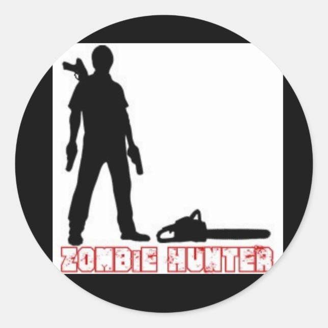 Zombie-Hunter Classic Round Sticker (Front)