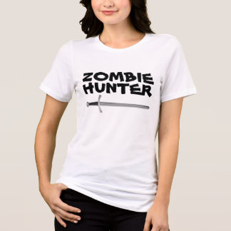 ZOMBIE HUNTER Funny T-Shirt Tri-Blend Shirt