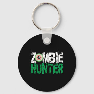 Zombie Hunter Halloween Shirt Cute With An Eye Hun Keychain