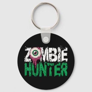 Zombie Hunter Halloween Shirt Cute With An Eye Hun Keychain