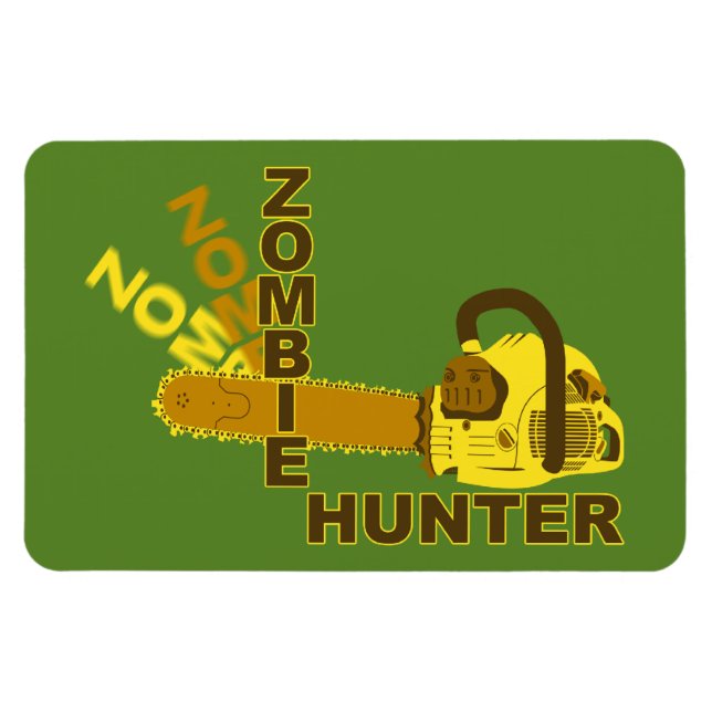 Zombie Hunter Magnet (green background) (Horizontal)
