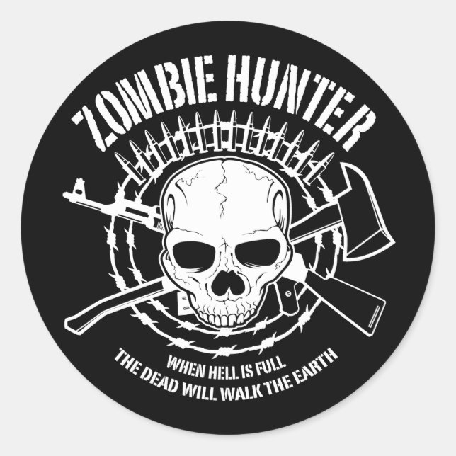 Zombie Hunter Sticker (Front)