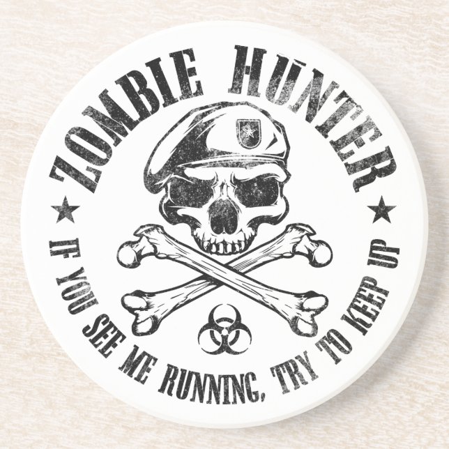 zombie hunter undead living dead coaster (Front)