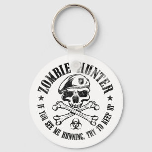 zombie hunter undead living dead keychain