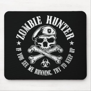 zombie hunter undead living dead mouse pad
